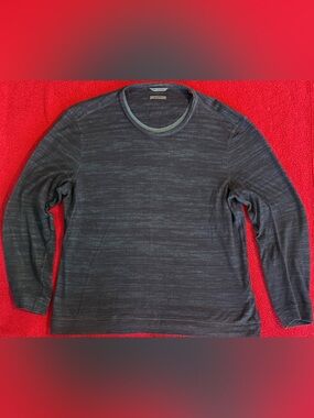 John Varvatos Japanese Fabric Distressed Knit Sweater Brown L (25” P2P)